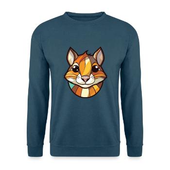 Chipmunk bunte Aquarell-Tierillustration - Unisex Pullover - Indigoblau - Vorne