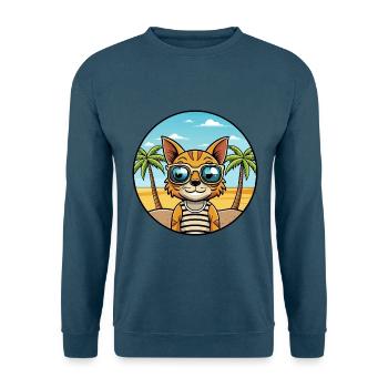 Ocicat Breed Cartoon Sonnenbrille Strand - Unisex Pullover - Indigoblau - Vorne