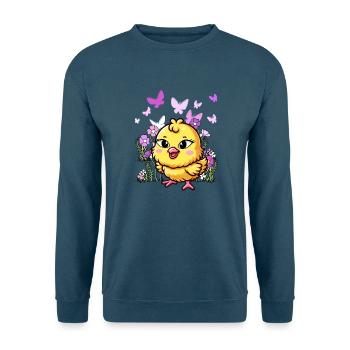 Küken Ostern Kind Kinder - Unisex Pullover - Indigoblau - Vorne