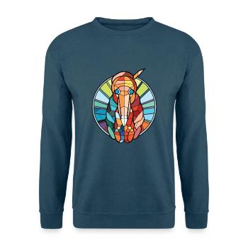 Garnelen buntes Aquarell Tier Haustier Illustration - Unisex Pullover - Indigoblau - Vorne