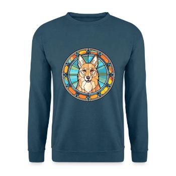 Ostsibirische Laika-Hunderasse Buntglasfarbe - Unisex Pullover - Indigoblau - Vorne