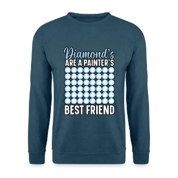 Diamantmalerei Handwerkszeug Diamantmaler - Unisex Pullover - Indigoblau - Vorne