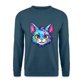 Pixie Bob Katze Rasse Aquarell Cartoon Kawaii Haustier - Unisex Pullover - Indigoblau - Vorne