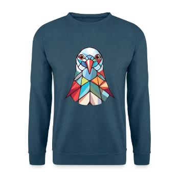 Taube buntes Aquarell Tier Haustier Illustration - Unisex Pullover - Indigoblau - Vorne