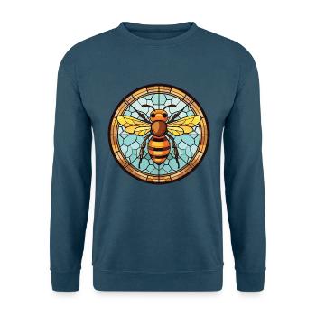 Biene buntes Aquarell Tier Haustier Illustration - Unisex Pullover - Indigoblau - Vorne