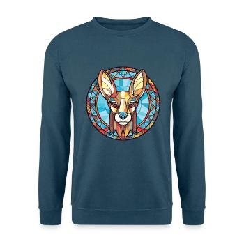 Hase indische Hunderasse Aquarell Illustration - Unisex Pullover - Indigoblau - Vorne