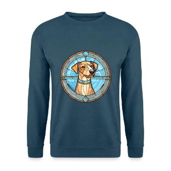 Skandinavische Hunderasse Buntes Glas - Unisex Pullover - Indigoblau - Vorne