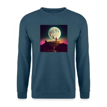 Der Mond - Unisex Pullover - Indigoblau - Vorne