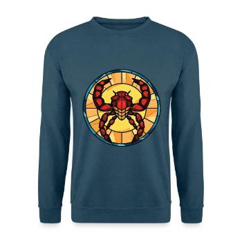 Skorpion Bunte Aquarell-Tierillustration - Unisex Pullover - Indigoblau - Vorne