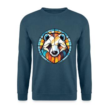 Dachs buntes Aquarell Tier Haustier Illustration - Unisex Pullover - Indigoblau - Vorne