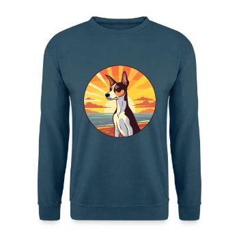 Ratte Terrier Hund Rasse Cartoon Kawaii Clipart Hund - Unisex Pullover - Indigoblau - Vorne