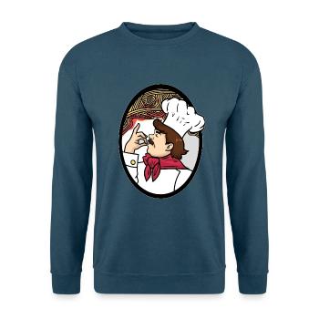 Pfeffriger Pastakoch Trattoria - Unisex Pullover - Indigoblau - Vorne