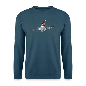 Summer Sucks – Snowman Rules - Unisex Pullover - Indigoblau - Vorne