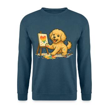 Maltipoo malt Liebe – Pride & Farbenfreude - Unisex Pullover - Indigoblau - Vorne