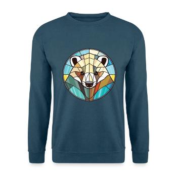Dachs buntes Aquarell Tier Haustier Illustration - Unisex Pullover - Indigoblau - Vorne