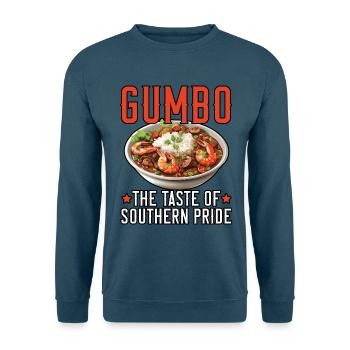 Gumbo-Liebhaber Foodie Louisiana Essen Cajun-Küche - Unisex Pullover - Indigoblau - Vorne