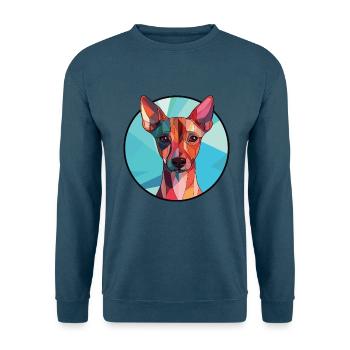 Peruanische haarlose Hunderasse buntes Aquarell - Unisex Pullover - Indigoblau - Vorne