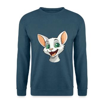 Donskoy Katze Karikatur Aquarell Illustration - Unisex Pullover - Indigoblau - Vorne