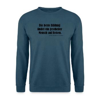 Beste Bildung - Reisen - Unisex Pullover - Indigoblau - Vorne