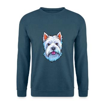 West Highland White Terrier Hunderasse Aquarell C - Unisex Pullover - Indigoblau - Vorne