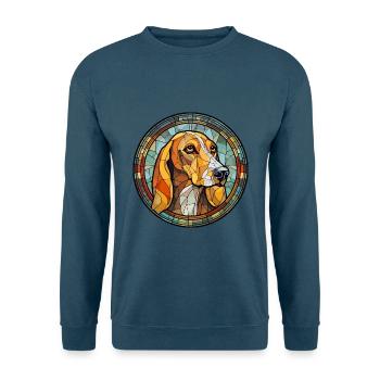 Lettische Jagdhundrasse Buntes Glas Wat - Unisex Pullover - Indigoblau - Vorne