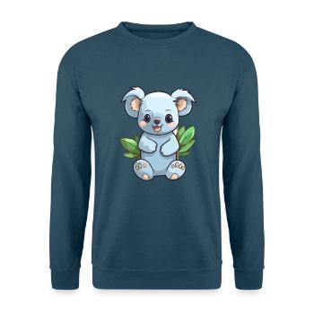 Koala Niedliche Karikatur Kawaii Aquarell Tier Haustier - Unisex Pullover - Indigoblau - Vorne