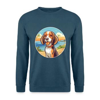 Kerry Beagle Hund Rasse Cartoon Kawaii Clipart Hund - Unisex Pullover - Indigoblau - Vorne