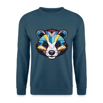 Dachs buntes Aquarell Tier Haustier Illustration - Unisex Pullover - Indigoblau - Vorne