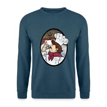 Feuriger Spaghetti Küchenprofi - Unisex Pullover - Indigoblau - Vorne