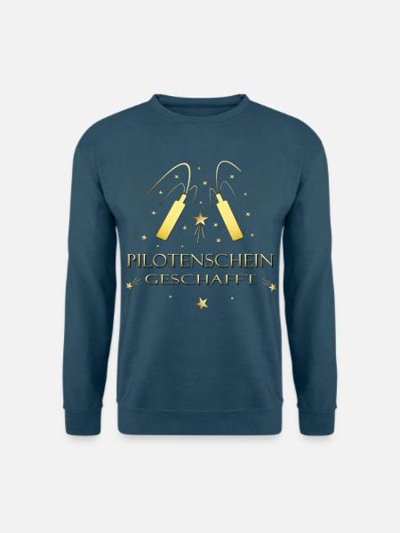 Pilotenschein Pilot Pilotenausbildung PPL - Unisex Pullover - Indigoblau