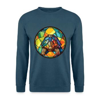 Schildkröte Bunte Aquarell-Tierillustration - Unisex Pullover - Indigoblau - Vorne