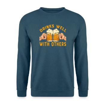 Bier Saufen Trinken Beer Design Englisch - Unisex Pullover - Indigoblau - Vorne