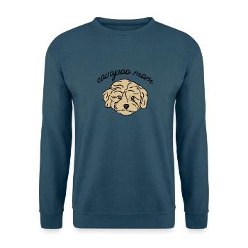 cavapoo mom - Unisex Pullover - Indigoblau - Vorne
