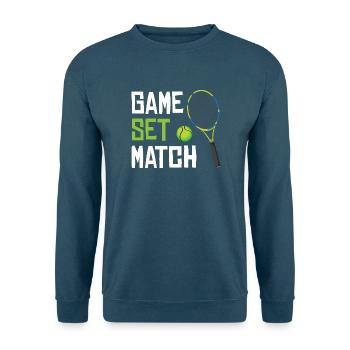 Game Set Match Tennis - Unisex Pullover - Indigoblau - Vorne