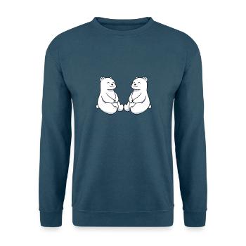 Polarbär Eisbär Freunde - Unisex Pullover - Indigoblau - Vorne