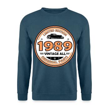 Jahrgang 1989 svg - Unisex Pullover - Indigoblau - Vorne