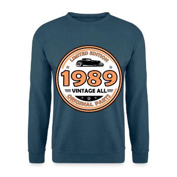 Jahrgang 1989 svg - Unisex Pullover - Indigoblau - Vorne