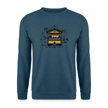 Honigwaben Imker-Design - Unisex Pullover - Indigoblau - Vorne
