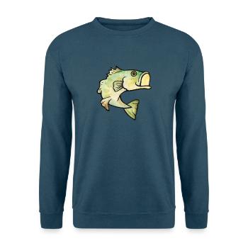 Aquarell Fischspritzer - Unisex Pullover - Indigoblau - Vorne