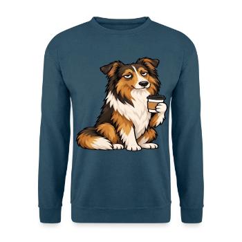 Collie Colliebesitzer Collieliebhaber Colliehalter - Unisex Pullover - Indigoblau - Vorne