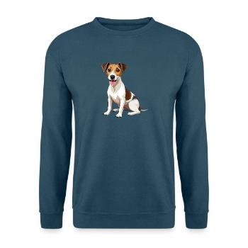 Russell Terrier Hund - Unisex Pullover - Indigoblau - Vorne