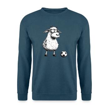 Schaf Fussballer - Unisex Pullover - Indigoblau - Vorne