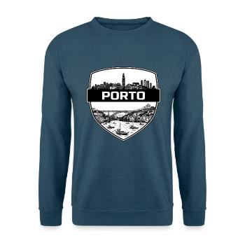 Porto Portugal Schildwappen Dom Luis Bridge Geschenk - Unisex Pullover - Indigoblau - Vorne