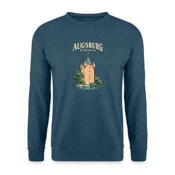 Augsburg Fünfgratturm - Unisex Pullover - Indigoblau - Vorne