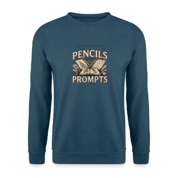 Stop KI Pencils Before Prompts Gegen Ki - Unisex Pullover - Indigoblau - Vorne