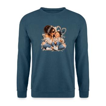 Herzige Mutter-Kind Liebesmomente - Unisex Pullover - Indigoblau - Vorne