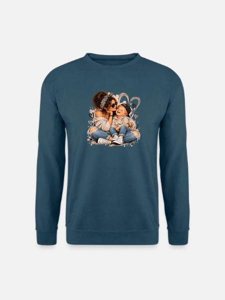 Herzige Mutter-Kind Liebesmomente - Unisex Pullover - Indigoblau
