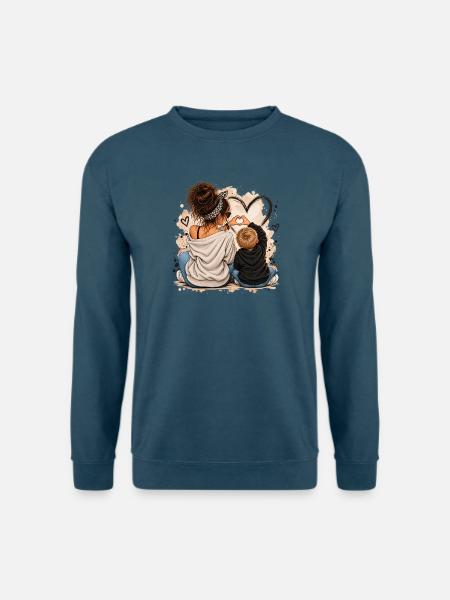 Herzverbindung Mutter und Kind - Unisex Pullover - Indigoblau