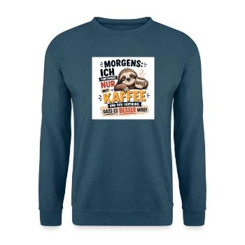 Modernes Design – Einzigartige Geschenkidee - Unisex Pullover - Indigoblau - Vorne