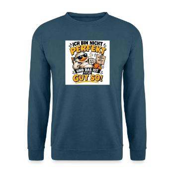 „Lustige Sprüche & kreative Designs“. - Unisex Pullover - Indigoblau - Vorne